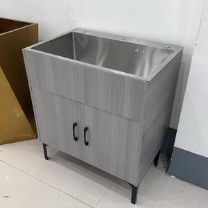 Modern Design Stainless Steel Metal Kitchen Furniture <strong>Sink</strong> Cabinets or <strong>Cupboard</strong> with Shelves - Product Image 1