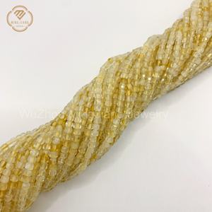 थोक प्राकृतिक अर्ध-कीमती पत्थर ए 2*2 मिमी बीड, गहने उत्पादन के लिए साइट्रीन घन बीड - Product Image 4