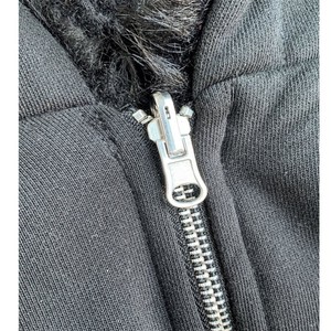 هوديز شتوية مخصصة للرجال، ملابس مخصصة قابلة للعكس بسحاب وفرو، هوديز ثقيلة الوزن مع فرو داخلي للملابس الشتوية - Product Image 5