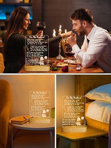 Lover Led Base de madera Tablero de mensajes de acrílico personalizado Luz Base de madera Lámparas Regalos de condolencia por la pérdida de un ser querido - Product Image 5