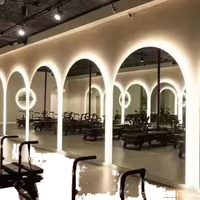 Miroir Pleine Hauteur Moderne de Luxe en Verre avec LED, Mural ou au Sol, pour Salle de Sport, Studio de Yoga, Chambre, Salon, Salle de Bain, Décoration et Maquillage