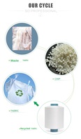 Fil de nylon recyclé à 100 % 70D/48F, 70D/68F, polyamide 6 DTY pré-consommation pour le tissage de tissus