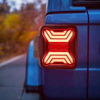 Nouveaux feux arrière LED rouges fumés pour Wrangler JL JLU 2018+ - Feux de freinage/clignotants, feux de position latéraux, feux de recul, IP66