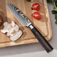 Couteau de chef gravé au laser Tc Damascus, couteau à fruits, ensemble de couteaux en acier inoxydable, couteau japonais, couteau Santoku, couteau à trancher
