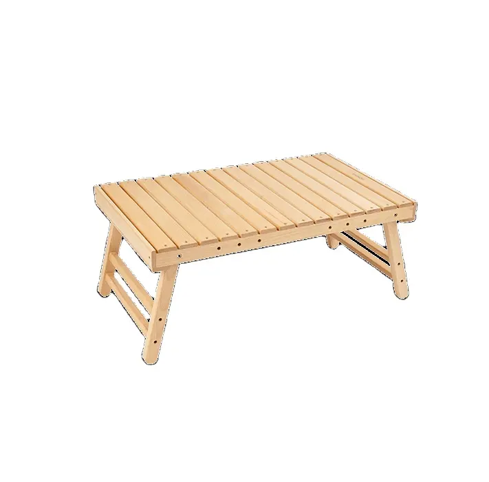 Benutzer definierte Großhandel im Freien Glamping Tisch Buche Holz Klapptisch Rolle Holztisch Camping Angeln Picknick Schreibtisch
