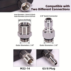 La interfaz <span class=keywords><strong>de</strong></span> la boquilla es para el limpiador <span class=keywords><strong>de</strong></span> alta presión utilizado para el lavado <span class=keywords><strong>de</strong></span> automóviles y la limpieza <span class=keywords><strong>de</strong></span> balcones. - Product Image 5