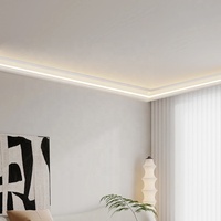 Lumière linéaire LED 65x65mm pour plinthe, éclairage linéaire à LED pour plafond, éclairage d'angle ombragé pour projets