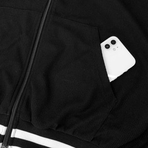 Chaqueta de Béisbol para Hombre, Tallas Grandes, con Cuello Alto, Forro Polar, Contraste de Color, Ecológica, Resistente al Viento, Transpirable, Color Personalizable - Product Image 5