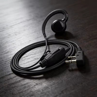 Écouteur en forme de C avec suppression du bruit, écouteurs TWS PTT noirs, radio bidirectionnelle de style Motorola RayTalk EM-3327
