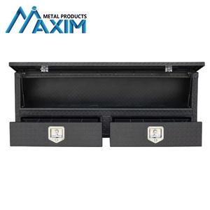 Boîte à outils en aluminium noir mat avec double tiroir et vérins à gaz pour camionnettes - Disponible <span class=keywords><strong>de</strong></span> 48 à 96 pouces - Product Image 4