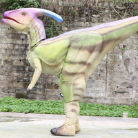 Costume de dinosaure Parasaurolophus réaliste personnalisé en métal pour spectacle, pour adultes, utilisation en intérieur/extérieur, centre commercial