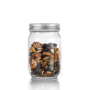 Pot de maçon en métal de 250ml 280ml 380ml 500ml Salade Cornichon Sauce Épice Verre <span class=keywords><strong>Collier</strong></span> Métallique pour Bonbons Nouilles Emballage Écran - Product Image 1