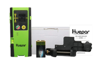 Récepteur laser Huepar LR-6RG, mode extérieur, détecteur laser à impulsions, détection des faisceaux rouge et vert, niveau laser à ligne croisée avec pince