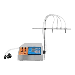 Semi Automatic 4-head Diaphragm <b>Pump</b> Filling Machine Essence Oil Water Beverage Liquid Bottle Filling Machine - Product Image 1