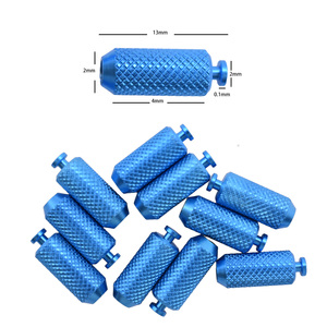 0.001mm lavorazione CNC fresatura di precisione dentaria manico magnetico in alluminio supporto per bloccaggio con superficie anodizzata blu - Product Image 2