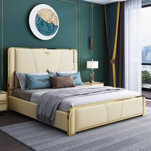 <span class=keywords><strong>Lit</strong></span> de rangement moderne et confortable <span class=keywords><strong>en</strong></span> velours, taille King, avec cadre souple et base métallique, design pivotant <span class=keywords><strong>en</strong></span> bois, ensemble de chambre double - Product Image 1