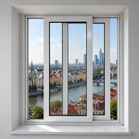 Fenêtre coulissante horizontale en PVC-U, verre feuilleté sans plomb, résistante aux intempéries, économie d'énergie, pour balcon résidentiel, hôtel, ISO9001