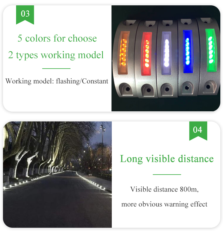 Super bright Aluminum LED Solar road studs with flashing lights