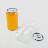 Vente en gros de bouteilles de boisson personnalisées à anneau de traction 250ml 330ml 400ml 500ml bouteilles de thé au lait transparentes vides en plastique PET pour jus