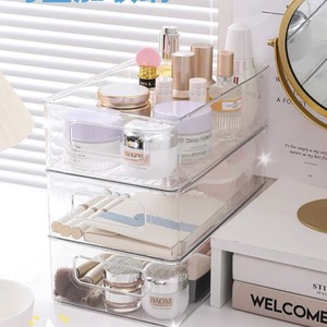 Multi Tier Desktop <b>Storage</b> Rack Rectangle <b>Stackable</b> Organizer For Cosmetics And Stationery Office Use - Product Image 1