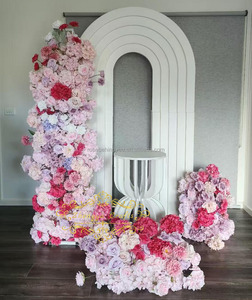 Nuevo Estilo, Combinación de Colores Naranja y Rosa Intenso, Camino de <span class=keywords><strong>Flores</strong></span>, <span class=keywords><strong>Arco</strong></span> de <span class=keywords><strong>Flores</strong></span> para Decoración de Baby Shower, para Decoración de Eventos - Product Image 5