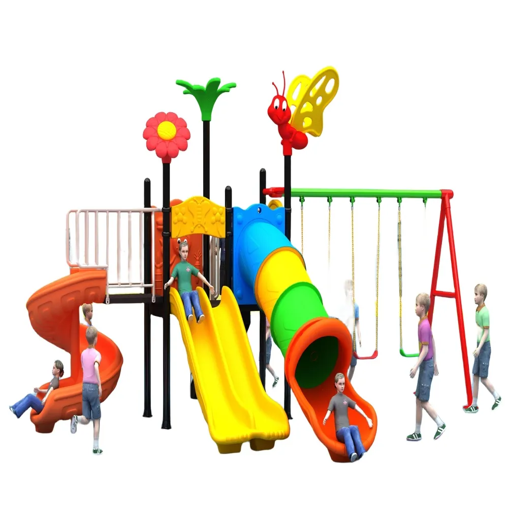 Lovekids 2023 balanço plástico barato e slide set slide e swing jogo para crianças ao ar livre slide