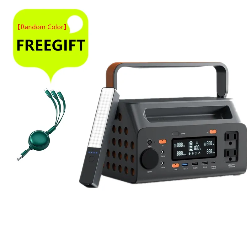 Exclusive for new customers 296wh 300w Power Station Portable Generator with free gift Retractable Type-C Micro 3 in 1 usb cable