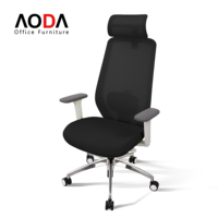 Meilleure chaise de bureau ergonomique moderne en tissu mesh Dupont avec mécanisme d'inclinaison synchronisée à commande par câble et accoudoirs réglables pour ordinateur