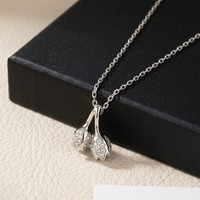 Fabrik-Großhandel Nickelfreie 925 Sterling Silber Blumen-Anhänger Halskette für Frauen Zierliche Charms Alltags-Halskette Party-Geschenk