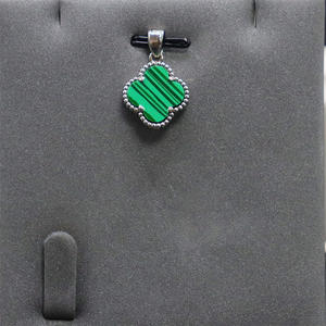 Collar con Colgante de Ágata Trébol de Cuatro Hojas, Plata de Ley 925, Chapado en Oro de 18K, Diseño Personalizado, Conjunto de Joyería Moderna - Product Image 4