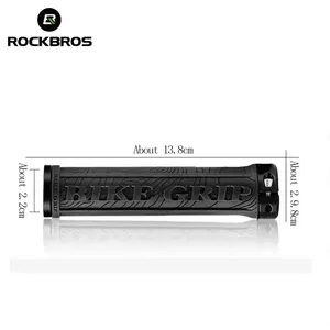 <span class=keywords><strong>ROCKBROS</strong></span> TPR橡胶自行车握把自行车车把Mtb握把手柄上的软3D防滑锁自行车零件自行车配件 - Product Image 2