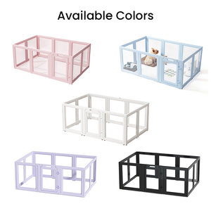 Corral Plegable de Acrílico para Perros, Modular, 6/8/10/12 Piezas, Valla Transparente Portátil para Mascotas de Interior, OEM Disponible - Product Image 3