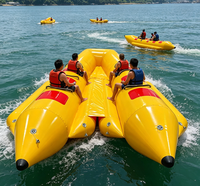 Bateau banane gonflable à double tube, tractable, pour sports nautiques, pour 6 à 8 passagers