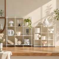 Présentoir en métal 3x3 pour tasses à café, 9 compartiments, organisateur de comptoir pour cuisine et café, vente en gros