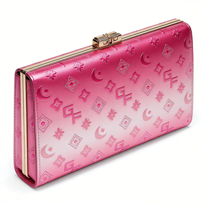 Sac à bandoulière de soirée élégant de luxe de haute qualité avec chaîne, fermeture à boucle, en PU imperméable, sac de banquet professionnel léger et luxueux - Product Image 2