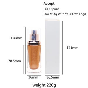 Brocha iluminadora de maquillaje de alta calidad más vendida, polvo suelto <span class=keywords><strong>bronceador</strong></span> OEM personalizado, resaltador con purpurina más vendido de China - Product Image 2