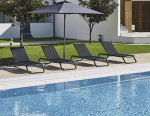 FYZK - Tumbona Apilable de Aluminio para Exteriores, Ajustable, de Metal, para Piscina, Patio, Reclinable - Product Image 5