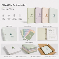 Carpeta de Anillas A4 Color Pastel Morandi, Carpeta de PP con Logotipo Personalizado, Carpeta de Hojas Sueltas Mate Esmerilada, Carpeta de Papelería para la Escuela y la Oficina