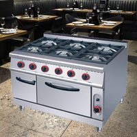 Oven Gas 6 Tungku Kustom Grosir, Penghangat Makanan untuk Katering Komersial, Sumber Daya Listrik Berkualitas Tinggi, Kaca