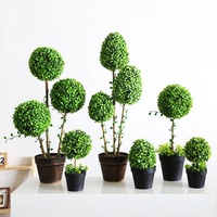 Grote binnenhuis-tuin kunstmatige topiary moderne plastic grasbal bonsai dichte Milaan groene decoratieve bloem voor de woonkamer