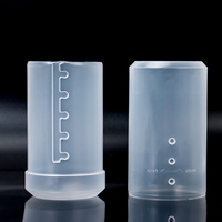 KONCAI Porte-pinceaux de maquillage transparent en plastique, conteneur de voyage pour pinceaux, gobelet anti-poussière pour femmes