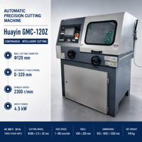 Machine de découpe d'échantillons métallographiques automatique de précision Huayin GMC-120Z, diamètre maximal de 120 mm, coupeur métallurgique de laboratoire