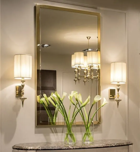 Hot Sale Large Gold Italian Special Design <b>Wall</b> <b>Mirror</b> <b>Wall</b> Mounted Bathroom Gold Color <b>Rectangle</b> Framed <b>Mirror</b> <b>Rectangle</b> <b>Mirror</b> - Product Image 3