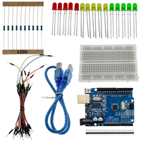 Kit de démarrage pour la robotique IoT, le codage, livraison rapide, comprend pour UNO R3 CH340G, plaque d'expérimentation, LED, compatible STEM pour l'éducation