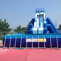 Glissière d'eau gonflable volante avec l'approvisionnement d'usine d'OEM de parc aquatique d'été de piscine