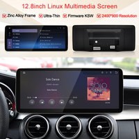 STWEI Pantalla HD de 12.8'' 2400*900 con Carplay Inalámbrico, Sistema Multimedia para Auto para Mercedes Benz Clase C W205 GLC V W447 NTG 5.0 2015-2019