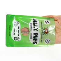 Sachet Doypack Personnalisé Mat avec Fenêtre Transparente et Fermeture Zip Refermable pour Gelée, Gélatine, Friandises pour Chiens, Bœuf, Spiruline, Snacks pour Animaux