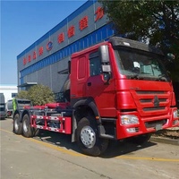 Camion benne à déchets Howo 6x4 20 tonnes 25 tonnes avec bras de ramassage Ampliroll, camion benne à déchets à crochet