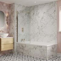 Panel de Pared para Ducha de PVC Gris Brillante de 1/1.2m, Panel Decorativo para Baño con Acabado UV Impermeable de la Mejor Calidad