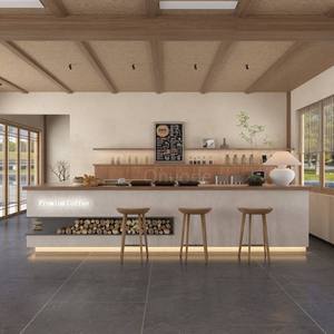 Mostrador de Estilo Moderno para Cafetería en Centros Comerciales, Diseño Completo para Tiendas con Materiales de Metal/MDF para Cafeterías - Product Image 6